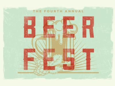 Beer Fest beer beer fest brew brewery event poster hops mug texture