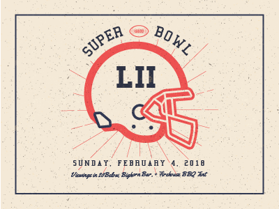 Super Bowl Save the Date football nfl