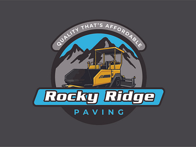 Rocky Ridge Paving Co. construction design logo mountain paving