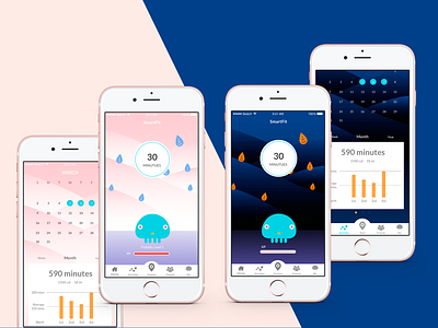 Smartfit mobile app game ui visual design