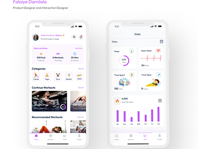 #4 - A fitness App app design fitness illustration ui user interface ux visual design