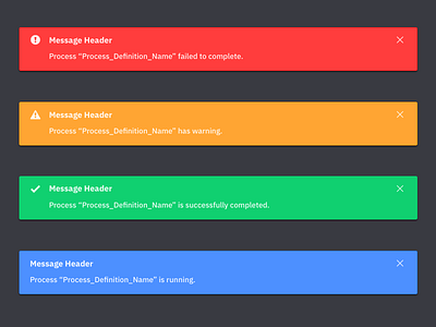 Notifications - Dark Theme by Nazli Kaya for Camunda Product Design on ...