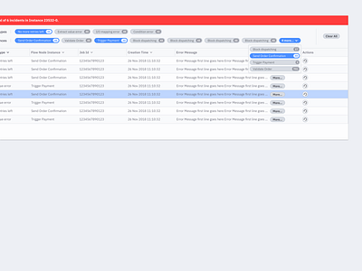 Incident Table (Light Theme)