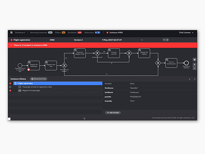 Camunda Operate - Adding Variables bpmn design design system ui ux web