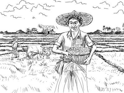 Farmer Drawing digital illustration drawing farmer farmer drawing illustration illustrationoftheday