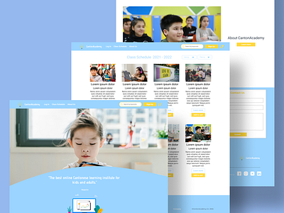 UI Web Design | Online Learning Platform - CantonAcademy e commerce education figma online learning ui web design