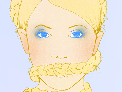 Tymoszenko illustration magenta portrait