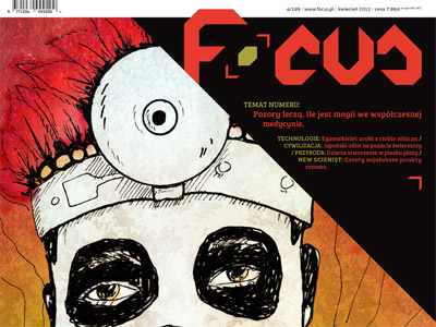 Focus cover with logo focus illustration magazine project