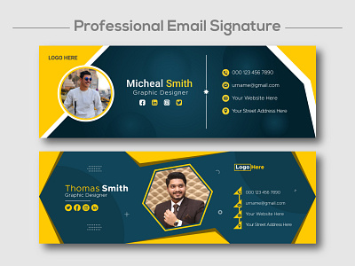 Corporate Email Signature or Email Footer Design agency banner branding business colorful concept contact corporate creative design digital email footer email signature template graphic design marketing social media cover