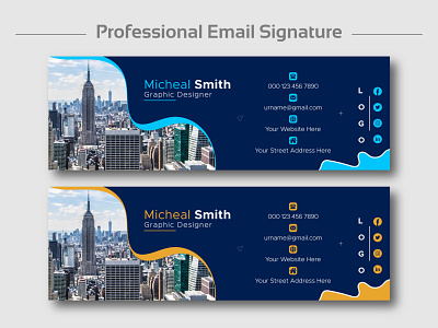 Email Signature Template Design background branding business contact corporate creative design email footer graphic design minimal minimalist mobile unique