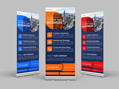 Corporate Roll Up Banner Design creative graphic design pop up