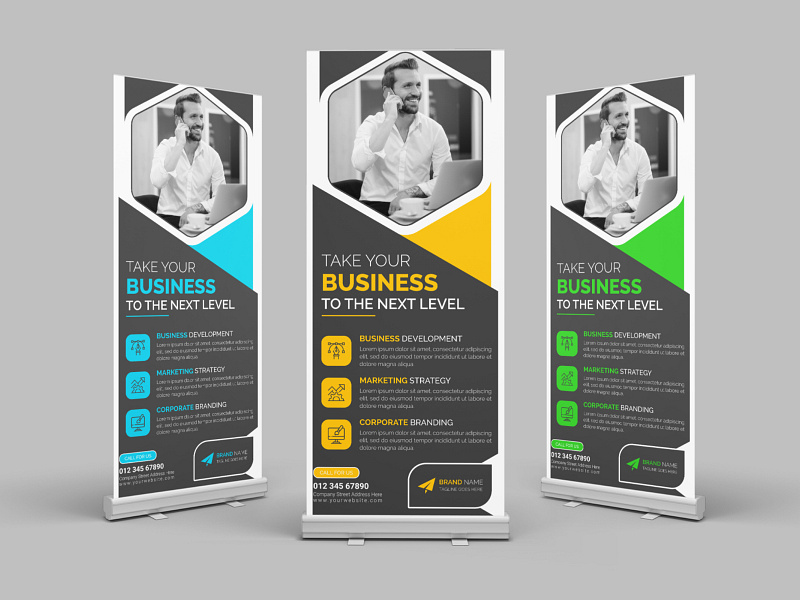 Corporate Roll Up Standee Banner Design Template by Rakib Ali on Dribbble