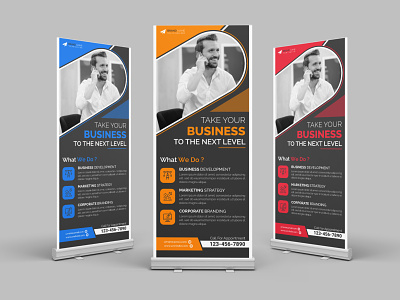 Corporate Business Roll Up Banner Design Template banner business corporate creative design display feather flag graphic design outstanding pop up pull up banner retractable banner roll up banner roller banner signage stand standee unique x banner yard sign