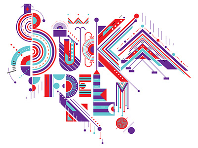 Sucka Free flat font lettering sucks free typography vector