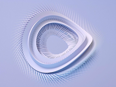 Repetition and extrusion 3d abstract c4d redshift