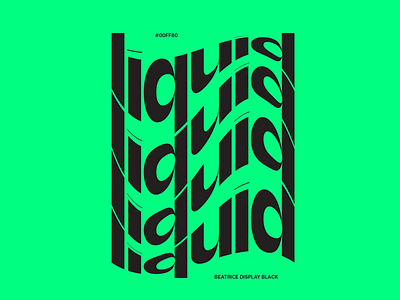 Liquid type 2d design type typography vector