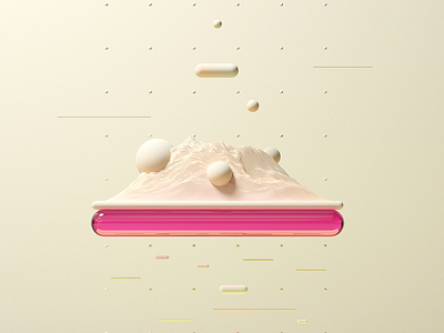Abstraction 3d abstract beige c4d pink redshift