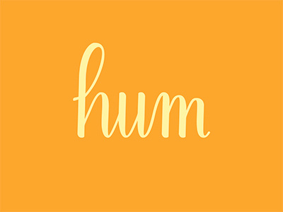 Hum Logo beekeeping bees beeswax branding brush design hum logo script