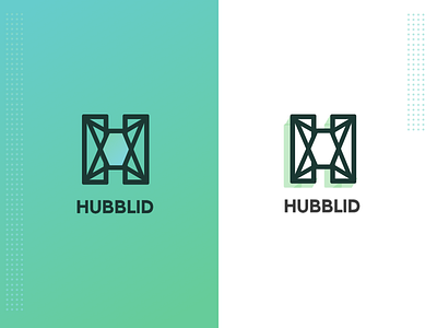 Hubblid Logo 2 app brand design fun happy hello hub icon logo network work workplace