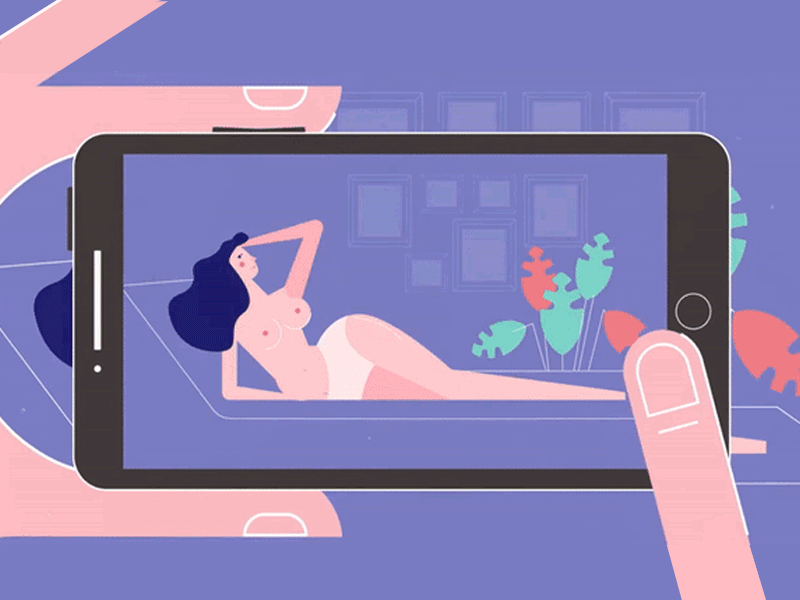 Nude App Animation 2 ai animation app design funny hot lol nude private sexy tech ui