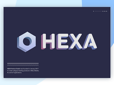 Hexa Inc Branding agency blue brand branding business corporate design gradiant light logo studio typography
