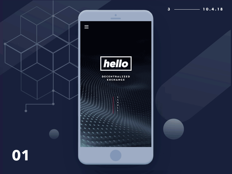 Hello Exchange Mobile Wallet animation blockchain business crypto design gif interaction mobile modern motion sign in ui ux wallet webapp