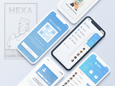 HEXA Myanmar Digital Wallet App app blue business clean design enterprise finance mobile payment ui ux wallet