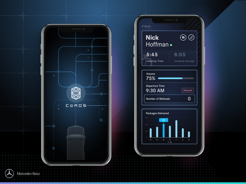 MercedesBenz CoROS Fleet App by JC on Dribbble