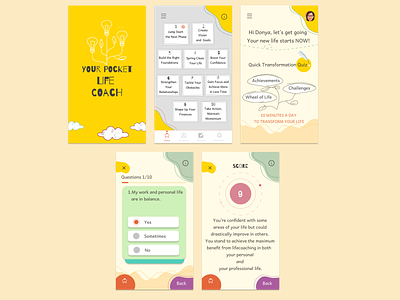 Your Pocket Life Coach app design graphic design ux