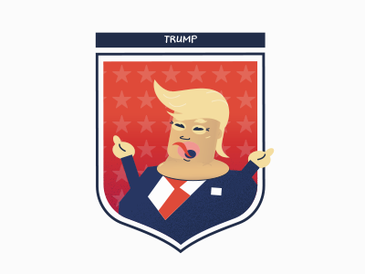 Trump #45 branding button design icon illustration logo vector