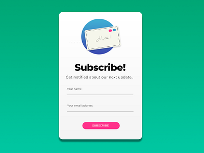Subscribe #26 design typography ui ux