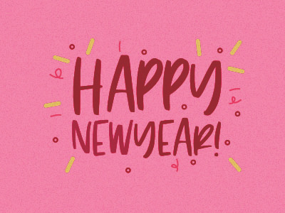 Happy New Year! design illustration typography