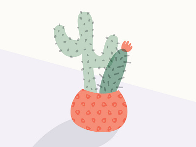 Urban Cactus cactus muted plant southwest vector illustration