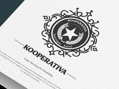 Logo design / Kooperativa Boutique Hotel branding corel graphic design illustration logo mockup vector