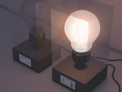 Bulb in glass 3d bulb c4d cinema4d lamp light mograph photoshop