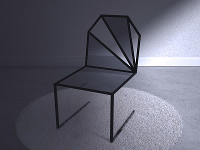 Simple Chair 3d abstract c4d carpet chair cinema4d interior lighting simple stoel vray window