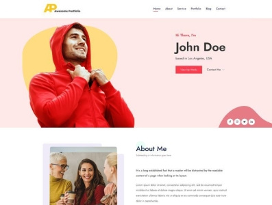 Portfolio Website Design - Resume CV 3d animation branding business website design elementor pro graphic design illustration landing page landing page design logo motion graphics portfolio website ui vector website website design woocommerce wordpress wordpress website