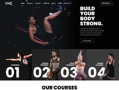 Beautiful Website design for GYM 3d animation branding business website design elementor pro graphic design illustration landing page landing page design logo motion graphics portfolio website ui vector website website design woocommerce wordpress wordpress website