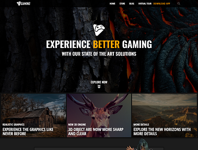 Gaming Agency Website Design agency website branding business website design elementor pro graphic design ui