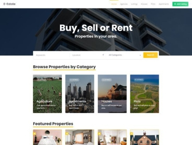 Real Estate Landing Page branding business website design elementor pro graphic design real estate landing page ui