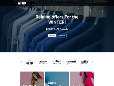 E-commerce Website Design Clothing 3d branding business website design elementor pro graphic design
