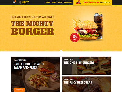 Fast Food & Restaurant Website Design