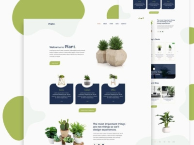 Plant Store eCommerce Website Design 3d animation branding business website design elementor pro graphic design ui
