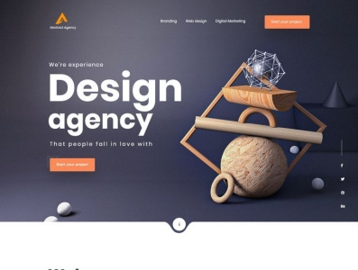 Agency Landing Page Design 3d animation branding business website design elementor pro graphic design illustration logo motion graphics ui vector