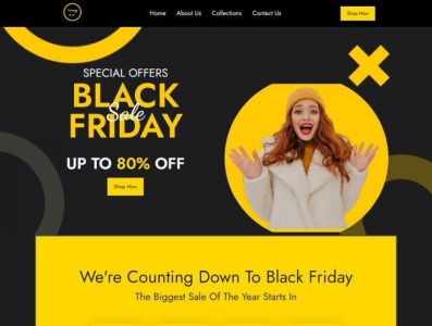 Black Friday Landing Page Design Layout 2022 3d animation branding business website design elementor pro graphic design illustration logo motion graphics ui vector