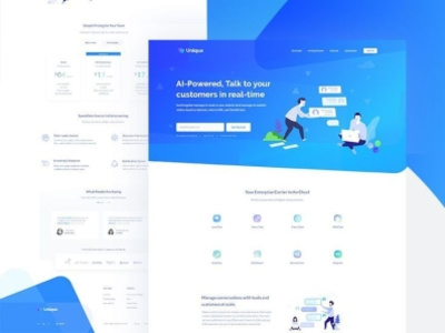 ChatBot - Landing Page Design 3d animation branding business website chatbot landing page design design elementor pro graphic design illustration logo motion graphics ui vector