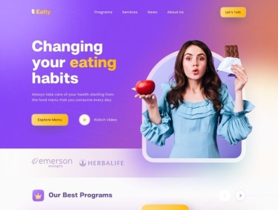 Eatly - Healthy Living Program Landing Page Website