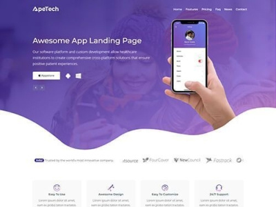 Mobile App Landing Page Design