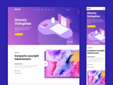 RELAP – Responsive Landing Pages - Figma Resources animation branding business website design elementor pro graphic design illustration logo ui vector