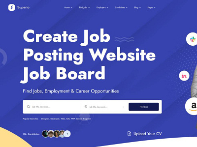 Job Posting Website Design, Job Board 3d animation branding business website design elementor pro graphic design illustration job posting website design logo motion graphics ui